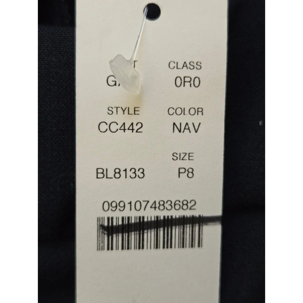 J. Crew Petite Kate Straight Leg Pant Four Season Stretch P8 Blue NWT $138 CC442